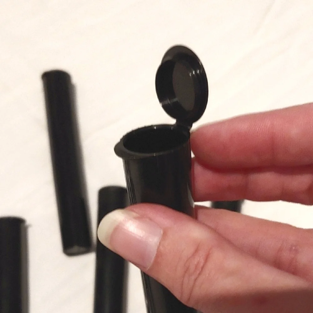 Set of 15 Tubes * Push Open Black Tubes * 5